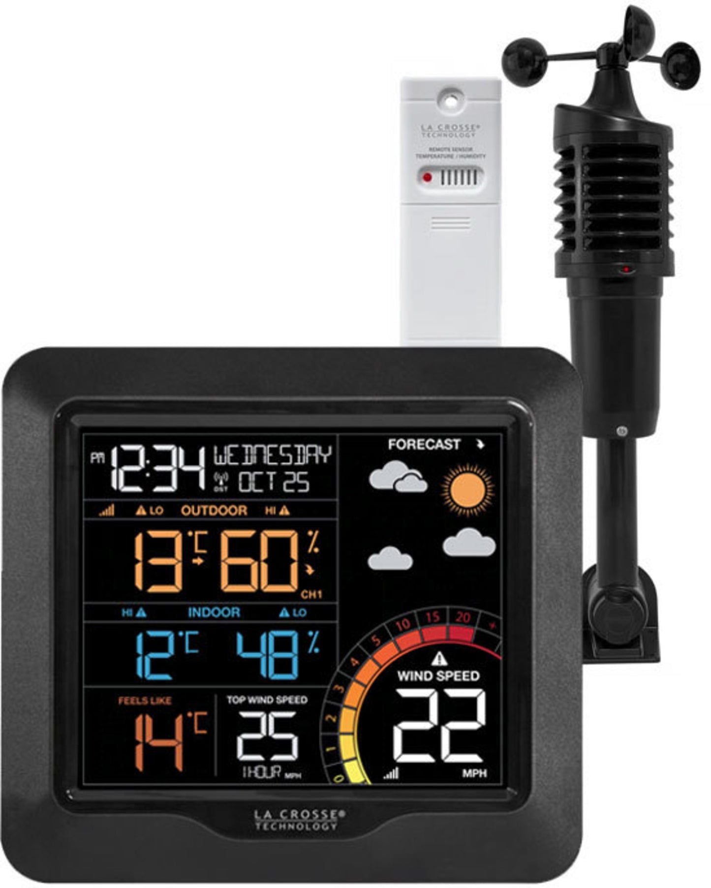 327-1417V2 La Crosse Professional Colour Wind Speed Weather Station