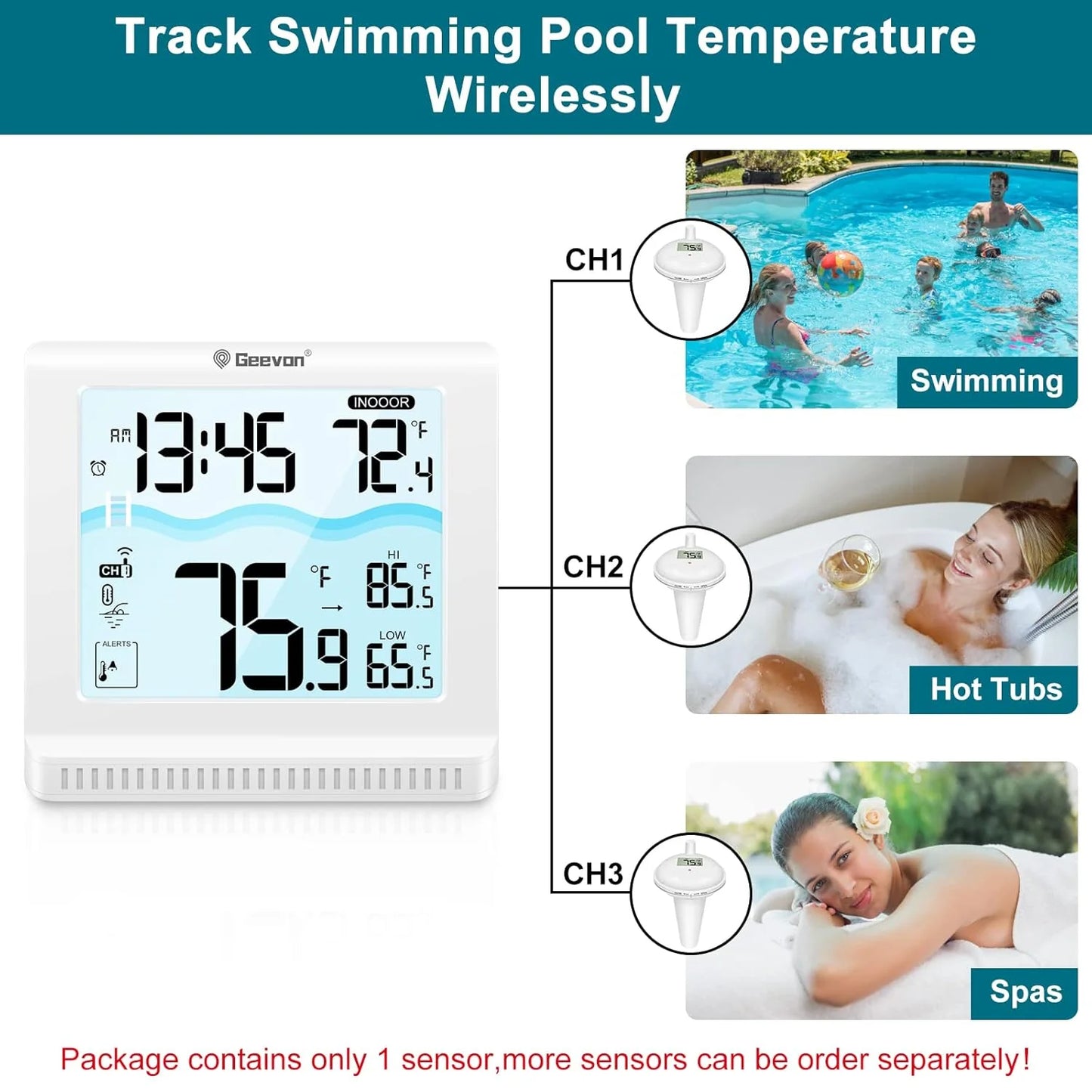 Geevon WS6137 Pool Thermometer