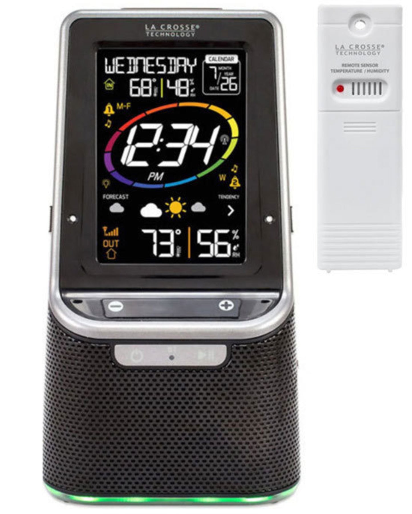 S86842 La Crosse Wireless Colour Weather Station with Bluetooth Speaker