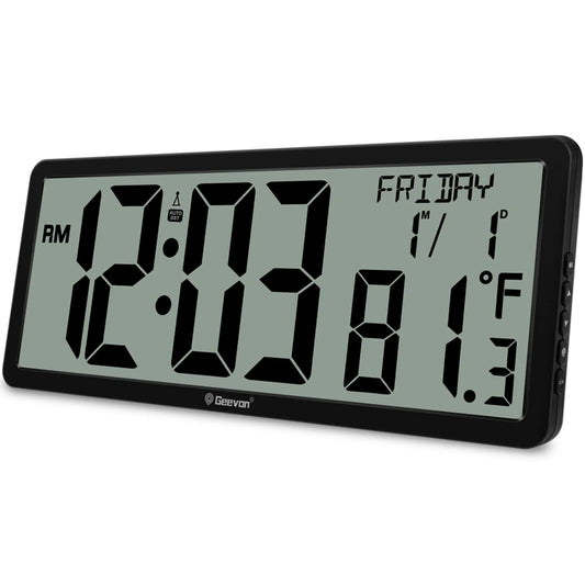 Geevon 86126 Large Digital Wall Clock